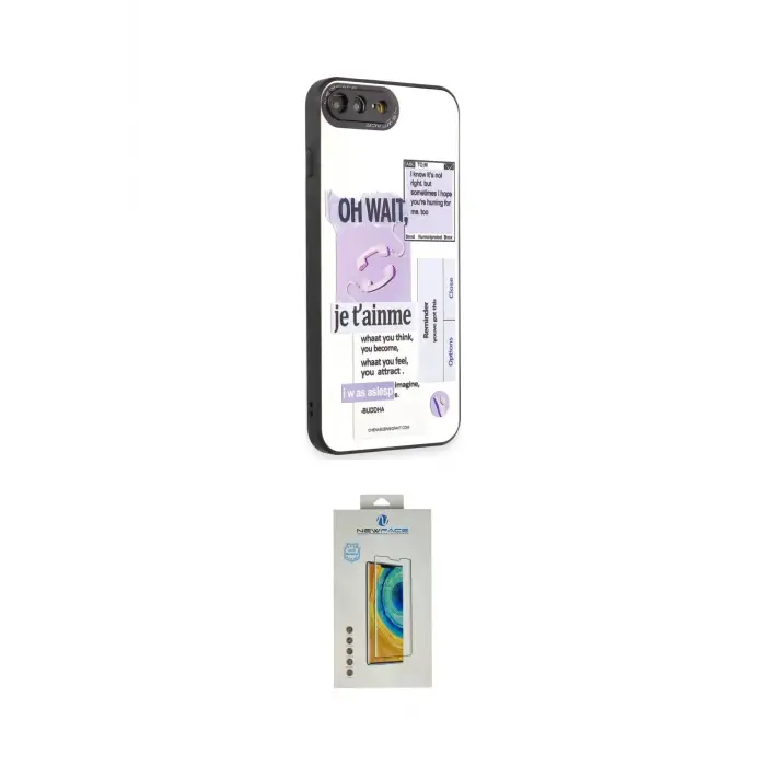 ieg™ iPhone 7 Plus Kılıf Odak Klasik Serisi - Beyaz Polymer Nano Ekran Koruyucu
