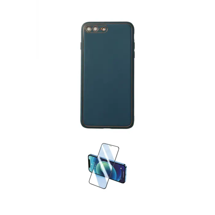 ieg™ iPhone 7 Plus Kılıf Yadigar Klasik - Siyah 3D Antistatik Cam Ekran Koruyucu