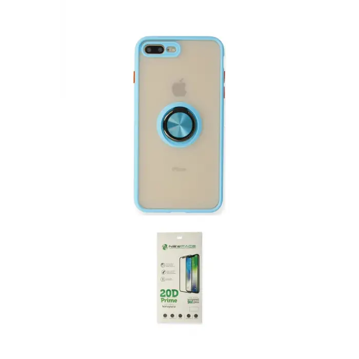 ieg™ iPhone 7 Plus Kılıf Yörünge Çizgi - Siyah 20D Premium Cam Ekran Koruyucu