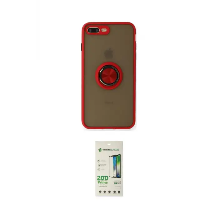 ieg™ iPhone 7 Plus Kılıf Yörünge Çizgi - Siyah 20D Premium Cam Ekran Koruyucu