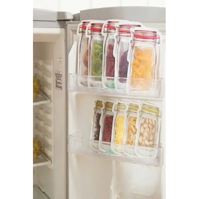 ieg™ Kavanoz Görünümlü Kilitli Saklama Poşeti 620 Ml (1 Adet )