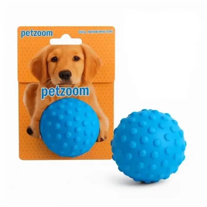 PetZoom Mavi Dikenli Köpek Oyun Topu