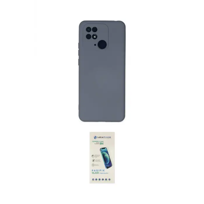 ieg™ Redmi 10C Kılıf Ahenk Serisi - Şeffaf Pasifik Cam Ekran Koruyucu