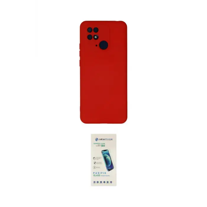 ieg™ Redmi 10C Kılıf Ahenk Serisi - Şeffaf Pasifik Cam Ekran Koruyucu