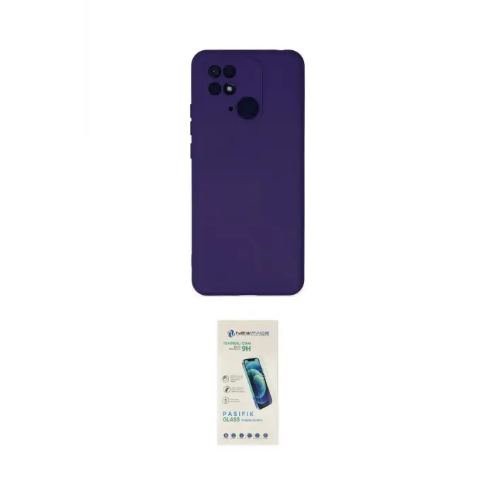 ieg™ Redmi 10C Kılıf Ahenk Serisi - Şeffaf Pasifik Cam Ekran Koruyucu