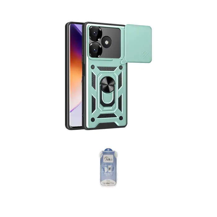 ieg™ Redmi 13 4G Kılıf Ahenk Klasik - Siyah Joko Magic 5D Cam