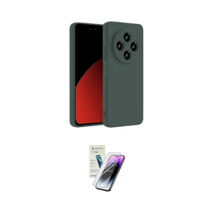 ieg™ Redmi 14C Kılıf Ahenk Serisi - Şeffaf Pasifik Cam Ekran Koruyucu