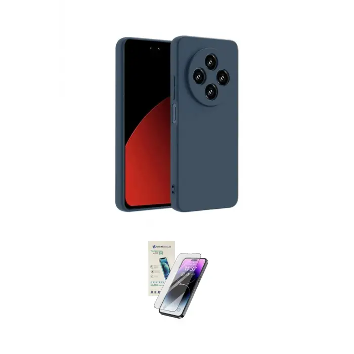 ieg™ Redmi 14C Kılıf Ahenk Serisi - Şeffaf Pasifik Cam Ekran Koruyucu
