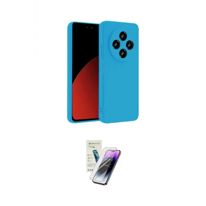 ieg™ Redmi 14C Kılıf Ahenk Serisi - Şeffaf Pasifik Cam Ekran Koruyucu