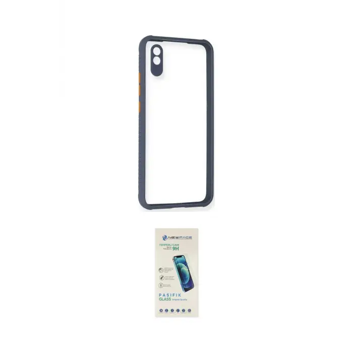 ieg™ Redmi 9A Kılıf Nova Asil Özel Seri - Şeffaf Pasifik Cam Ekran Koruyucu