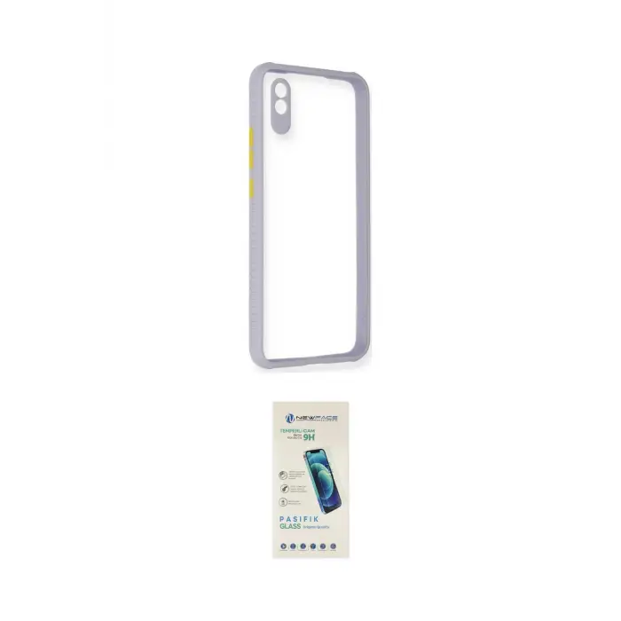ieg™ Redmi 9A Kılıf Nova Asil Özel Seri - Şeffaf Pasifik Cam Ekran Koruyucu