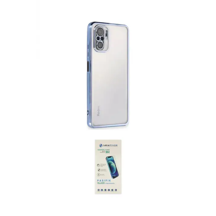 ieg™ Redmi Note 10 Kılıf Vadi Minimal - Şeffaf Pasifik Cam Ekran Koruyucu
