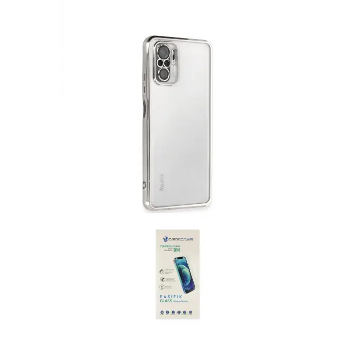 ieg™ Redmi Note 10 Kılıf Vadi Minimal - Şeffaf Pasifik Cam Ekran Koruyucu