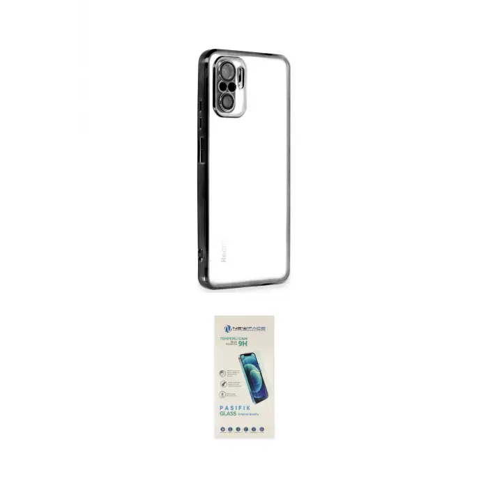 ieg™ Redmi Note 10 Kılıf Vadi Minimal - Şeffaf Pasifik Cam Ekran Koruyucu