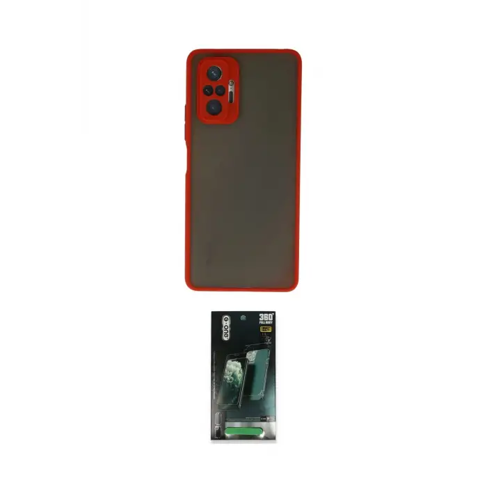 ieg™ Redmi Note 10 Pro Kılıf Ahenk Çizgi Serisi - Şeffaf 360 Full Body Arka Koruyucu
