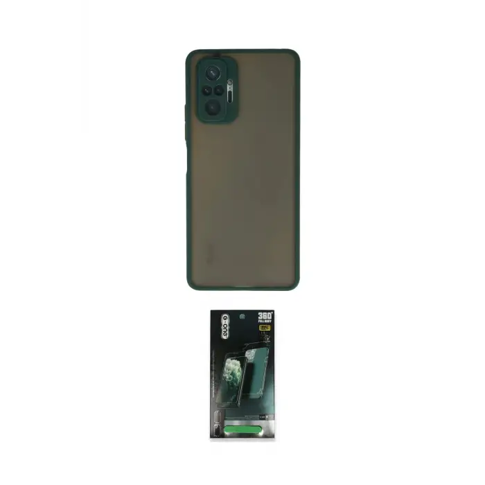 ieg™ Redmi Note 10 Pro Kılıf Ahenk Çizgi Serisi - Şeffaf 360 Full Body Arka Koruyucu