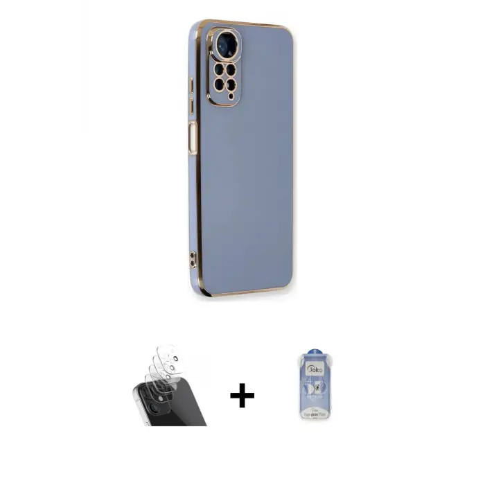 ieg™ Redmi Note 11 Kılıf Yankı Serisi - Siyah Joko Magic 5D Cam + Kamera Lens Koruma Cam - SF