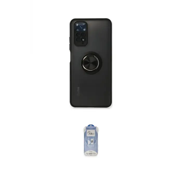 ieg™ Redmi Note 11 Kılıf Yörünge Çizgi - Siyah Joko Magic 5D Cam