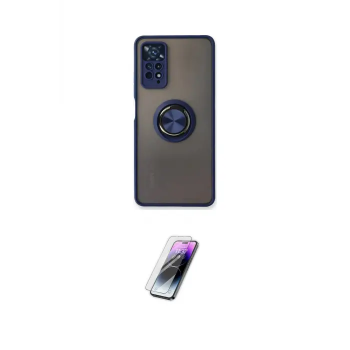 ieg™ Redmi Note 11 Pro Kılıf Yörünge Çizgi - Şeffaf Pasifik Cam Ekran Koruyucu
