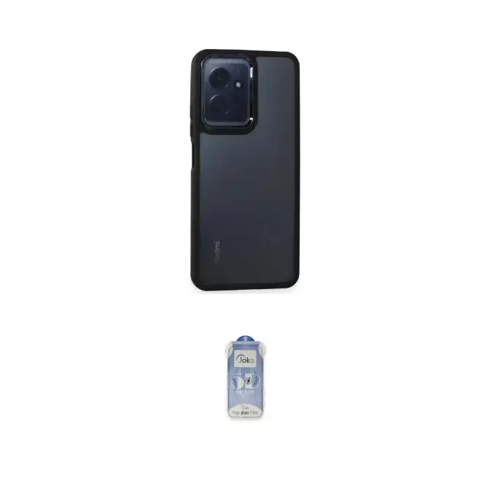 ieg™ Redmi Note 12 4G Kılıf Eksen Doku Prime - Siyah Joko Magic 5D Cam