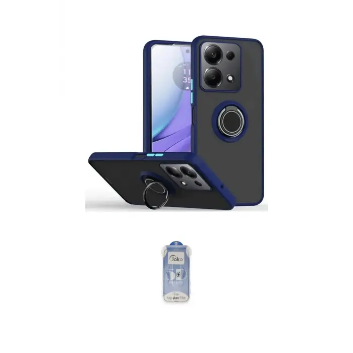 ieg™ Redmi Note 13 Pro 5G Kılıf Yörünge Çizgi - Siyah Joko Magic 5D Cam