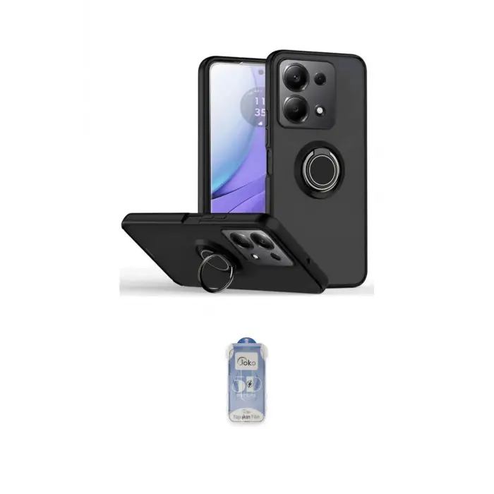 ieg™ Redmi Note 13 Pro 5G Kılıf Yörünge Çizgi - Siyah Joko Magic 5D Cam