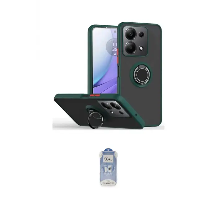 ieg™ Redmi Note 13 Pro 5G Kılıf Yörünge Çizgi - Siyah Joko Magic 5D Cam