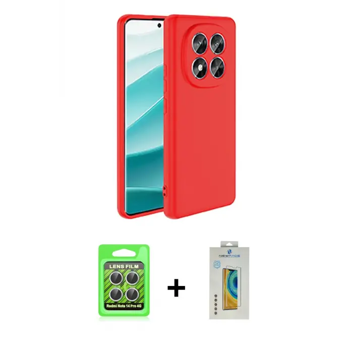ieg™ Redmi Note 14 Pro 4G Kılıf Kozmos Yansıma Özel Seri - Şeffaf Polymer Nano Ekran Koruyucu + Raze Metal Kamera Lens - GS