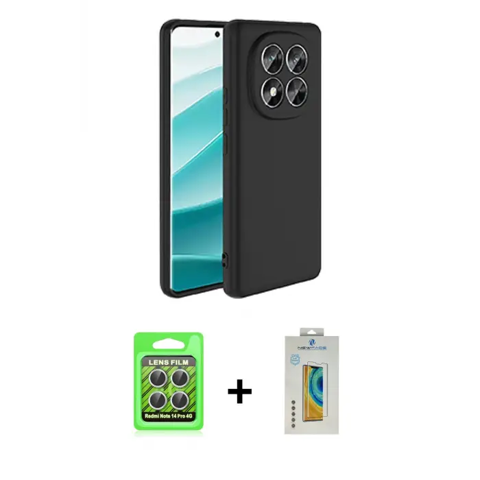 ieg™ Redmi Note 14 Pro 4G Kılıf Kozmos Yansıma Özel Seri - Şeffaf Polymer Nano Ekran Koruyucu + Raze Metal Kamera Lens - GS