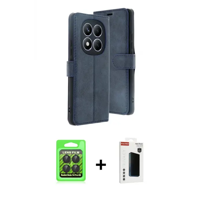 ieg™ Redmi Note 14 Pro 4G Kılıf Siluet Işık Serisi - Şeffaf Hayalet Polymer Nano Ekran Koruyucu + Raze Metal Kamera Lens - SH