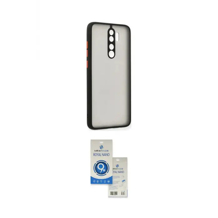 ieg™ Redmi Note 8 Pro Kılıf Ahenk Çizgi Serisi - Şeffaf Royal Nano Ekran Koruyucu
