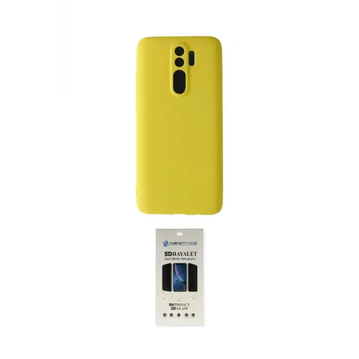 ieg™ Redmi Note 8 Pro Kılıf Kozmos Yansıma Özel Seri - Siyah 5D Hayalet Cam Ekran Koruyucu