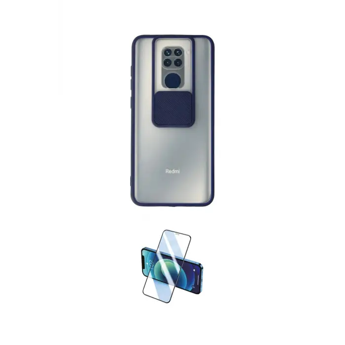 ieg™ Redmi Note 9 Kılıf Vadi Çizgi - Siyah 3D Antistatik Seramik Nano Ekran Koruyucu