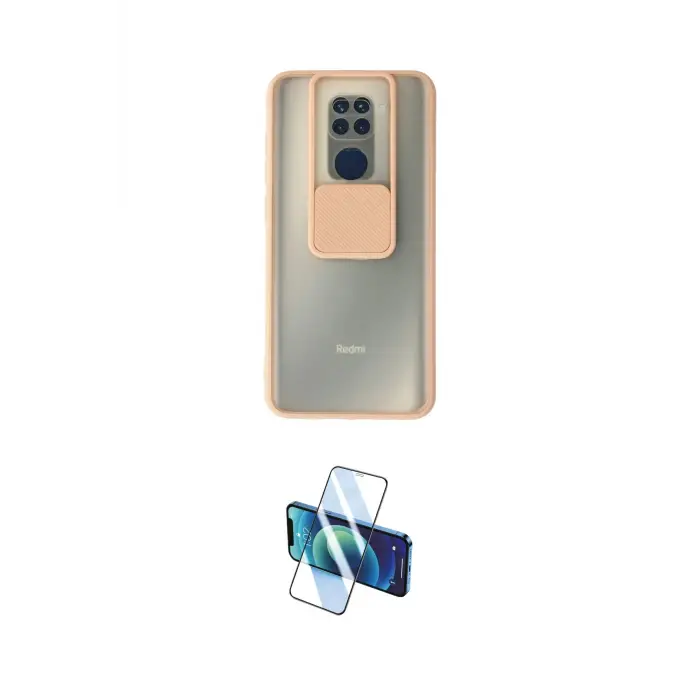 ieg™ Redmi Note 9 Kılıf Vadi Çizgi - Siyah 3D Antistatik Seramik Nano Ekran Koruyucu