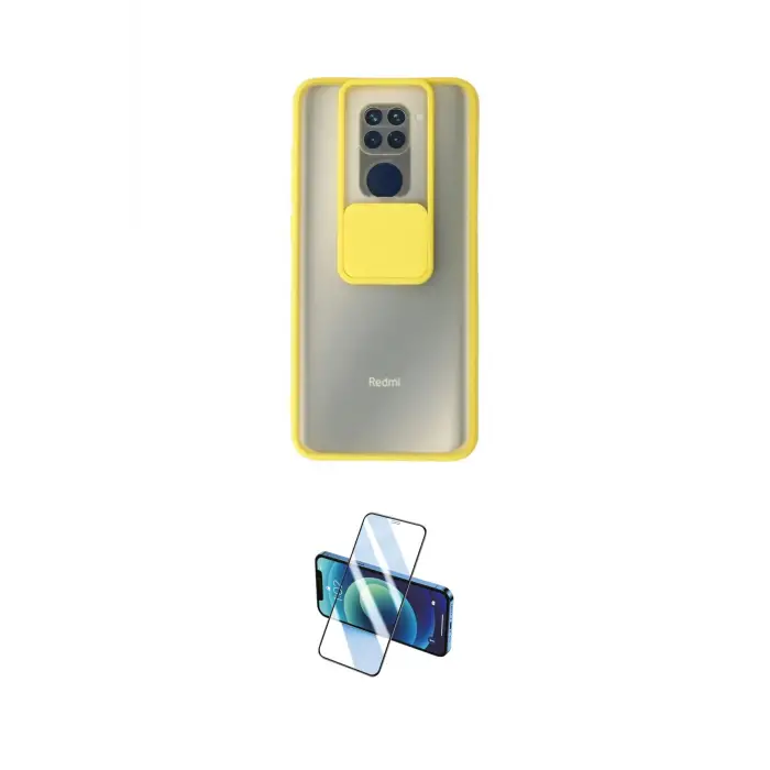 ieg™ Redmi Note 9 Kılıf Vadi Çizgi - Siyah 3D Antistatik Seramik Nano Ekran Koruyucu
