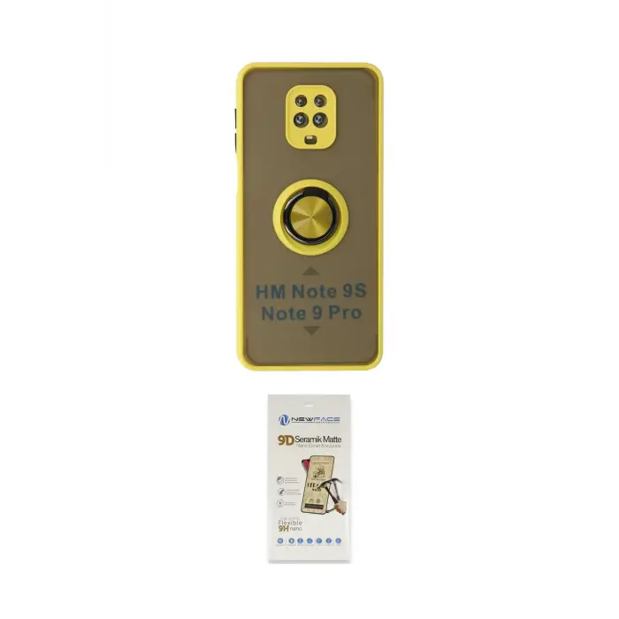 ieg™ Redmi Note 9 Pro Kılıf Yörünge Çizgi - Siyah Mat Seramik Nano Ekran Koruyucu