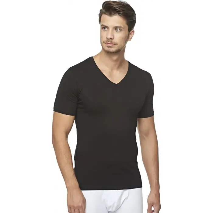 ieg™ Star 206 Modal Yarım Kol V-Yaka T-Shirt Atlet