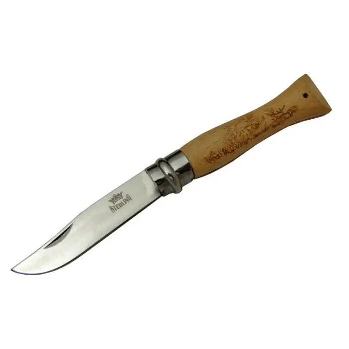 ieg™ Sterling T0195 Bahçe Çakı 16 cm - Ahşap Sap, Bilezikli, Kılıflı