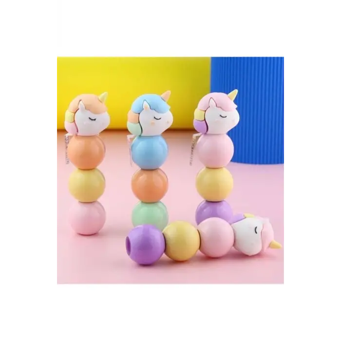 Unıcorn Tasarımlı Fosforlu Kalem 3 Renkli