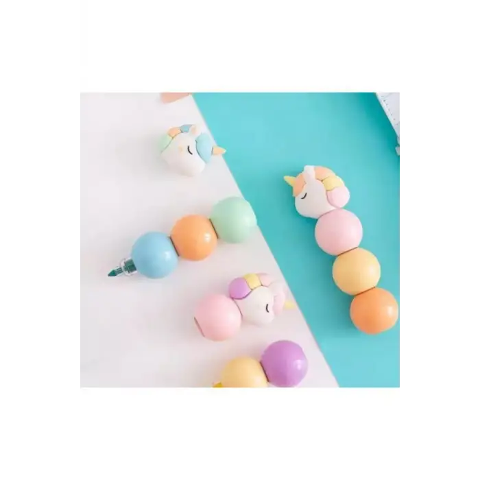 Unıcorn Tasarımlı Fosforlu Kalem 3 Renkli