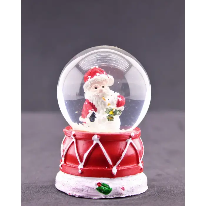 Yılbaşı Temalı Noel Baba  Kar Küresi – Yılbaşı Hediyesi LED Işıklı Hediyelik 6,5 cm