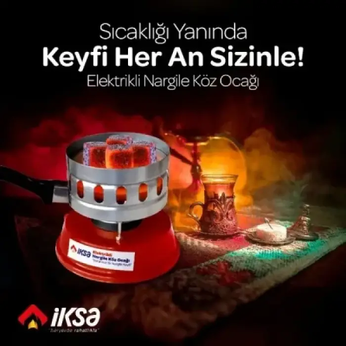 Yuvarlak Galvaniz Elektrikli Nargile Köz Ocağı