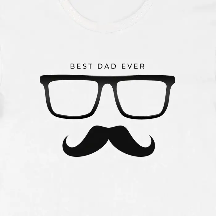 iegiyim™ Babalar Günü Baskılı T-shirt - Beyaz
