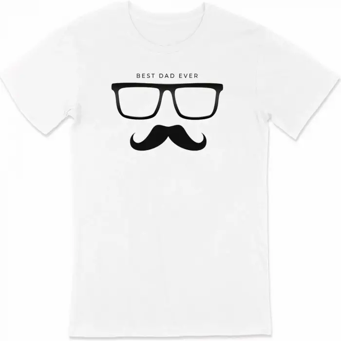 iegiyim™ Babalar Günü Baskılı T-shirt - Beyaz