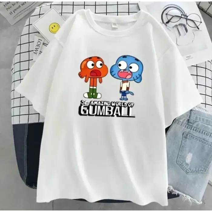 iegiyim™ Çocuk Unisex Baskılı T-Shirt - Beyaz