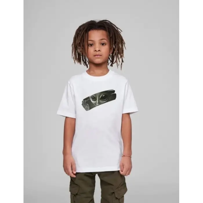 iegiyim™ Çocuk Unisex Baskılı T-Shirt - Beyaz