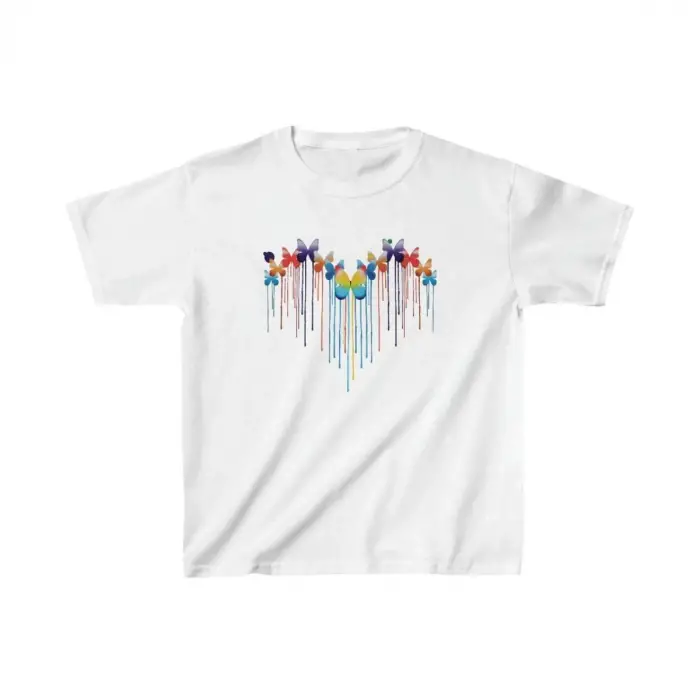 iegiyim™ Çocuk Unisex Baskılı T-Shirt - Beyaz