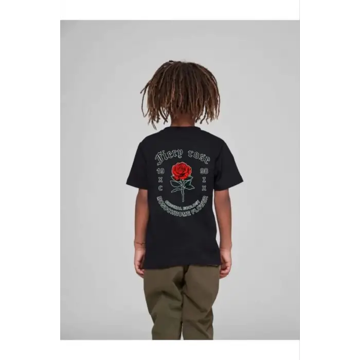 iegiyim™ Çocuk Unisex Baskılı T-Shirt - Siyah
