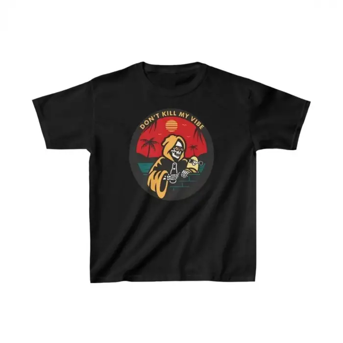 iegiyim™ Çocuk Unisex Baskılı T-Shirt - Siyah