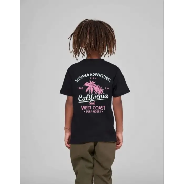 iegiyim™ Çocuk Unisex Baskılı T-Shirt - Siyah